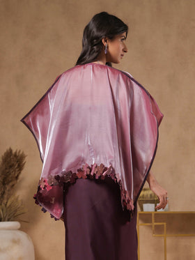 Lavender Shimmer Embellished Cape