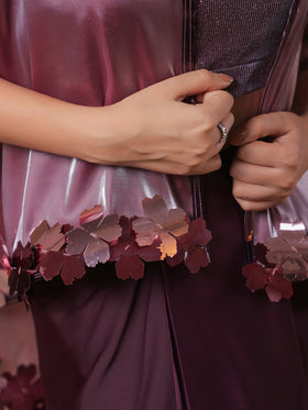 Rasin Lavender Shimmer Embellished Coords-Set