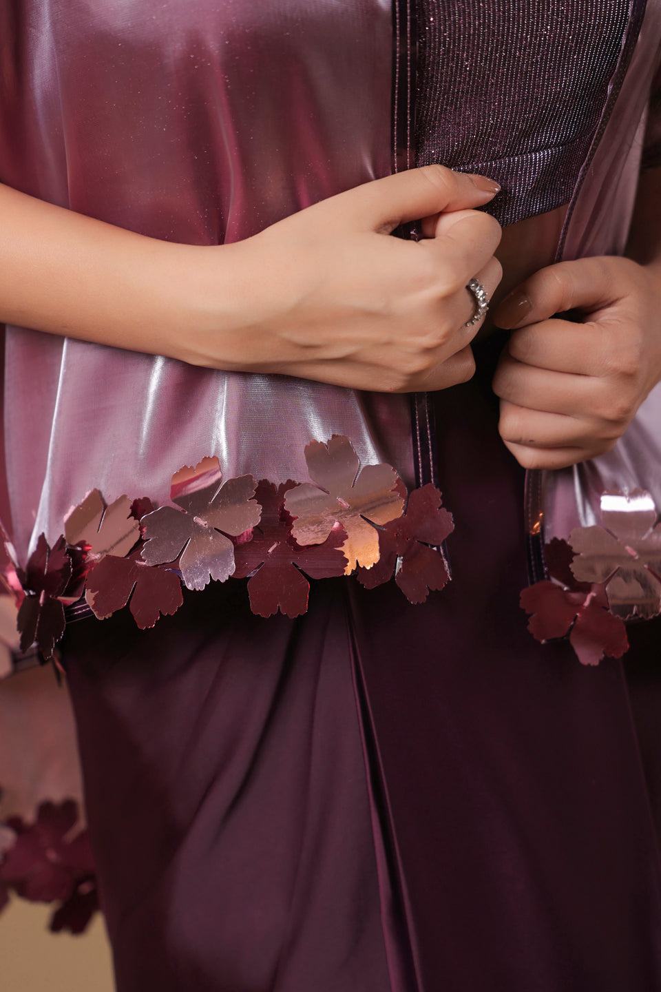 Lavender Shimmer Embellished Cape