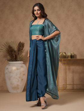 Teal Lagoon Embellished Three-Piece Set