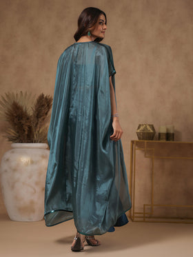 Teal Lagoon Embellished Three-Piece Set