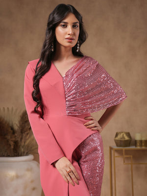Coral Blossom Dazzling Jumpsuit