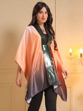 Horizon Ombre Embellished Cape