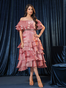 Blossom Cascade Elegance Dress