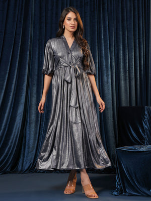 Metallic Charcoal Slay Dress