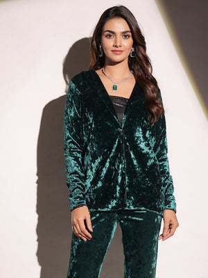 Emerald Velvet Blazer