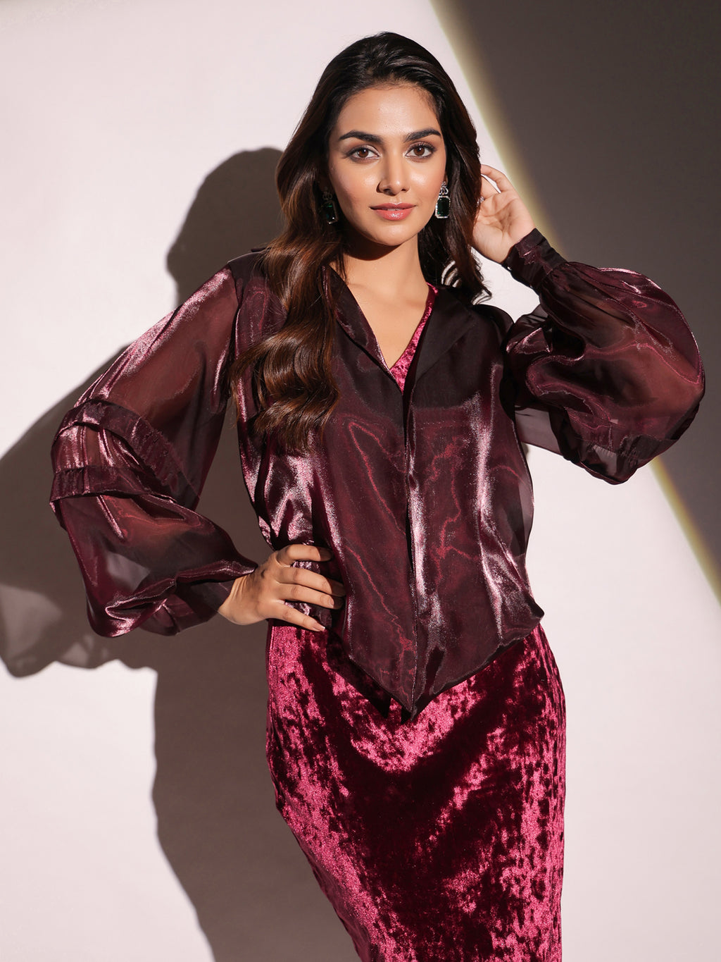 Rasin Organza & Velvet Coords-Set