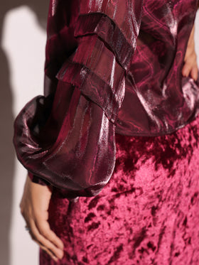 Rasin Organza & Velvet Coords-Set