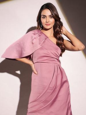 Blush Satin Dress