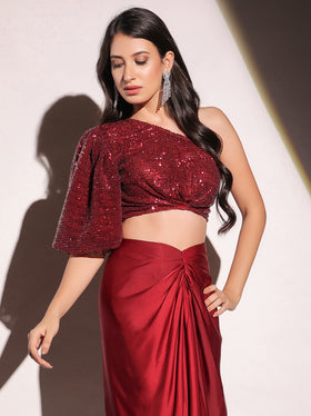 Vermilion Veil Dazzling Top