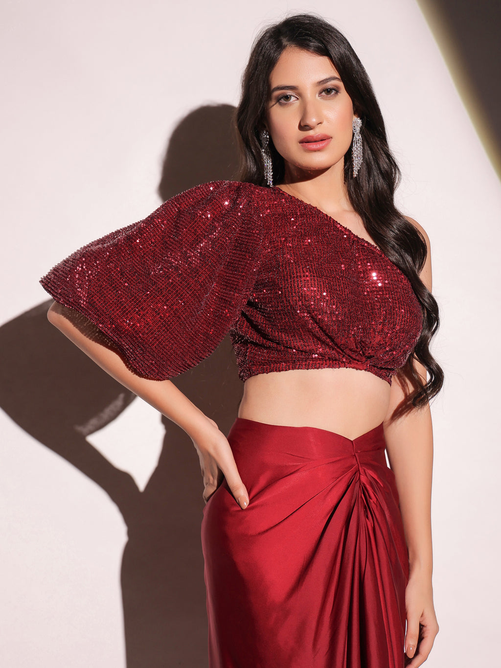 Vermilion Veil Dazzling Top