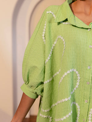 Pistachio Lace Shirt