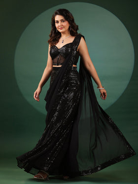 Eclipse Pre Draped Saree with Blouse