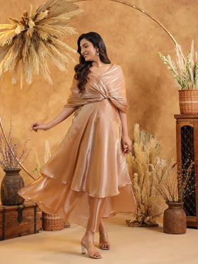Mocha Aura Flow Gown