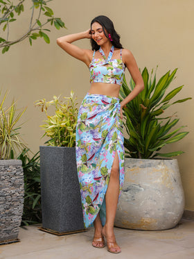 Marine Top and Skirt Set