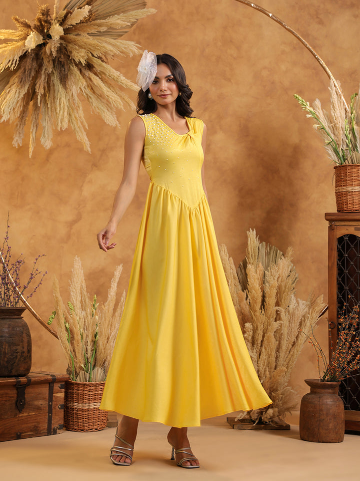 Sunshine Pearl Midi Dress