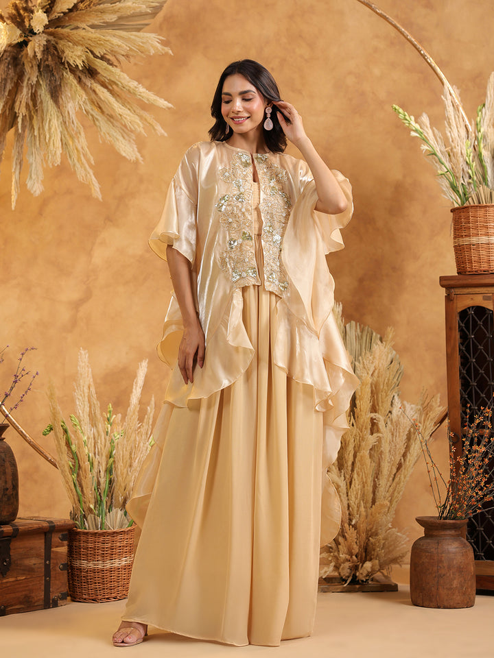 Golden Glow Luxe Embellished Gown