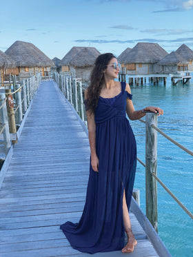 Sapphire Slit Maxi Dress