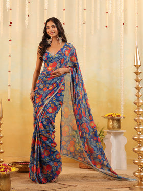Carnival Bloom Embellished Draped Saree