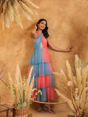 Sky Candy Tulle Tiered Dress
