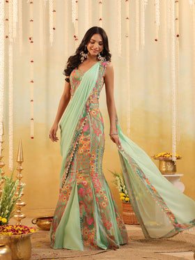 Pop Mirage Embellished Draped Saree