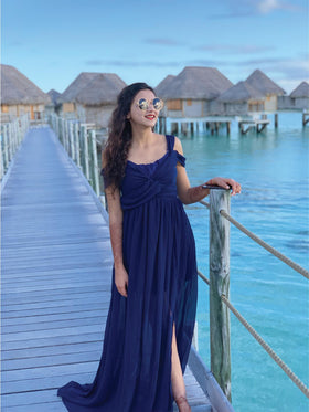 Sapphire Slit Maxi Dress
