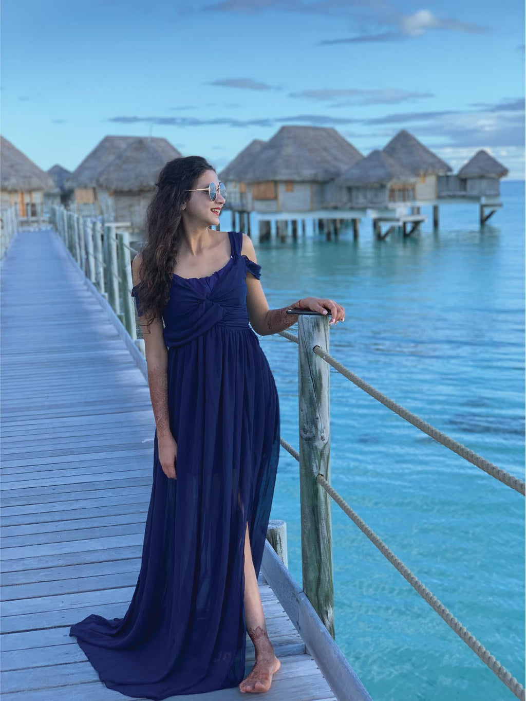 Sapphire Slit Maxi Dress