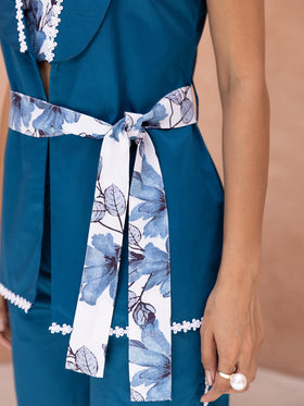 Prussian Cerulean Blazer & Bralette