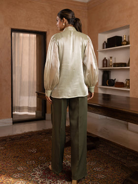 Moss Organza Embellished Coords-Set