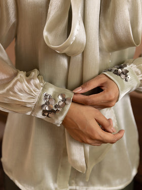 Moss Organza Embellished Coords-Set