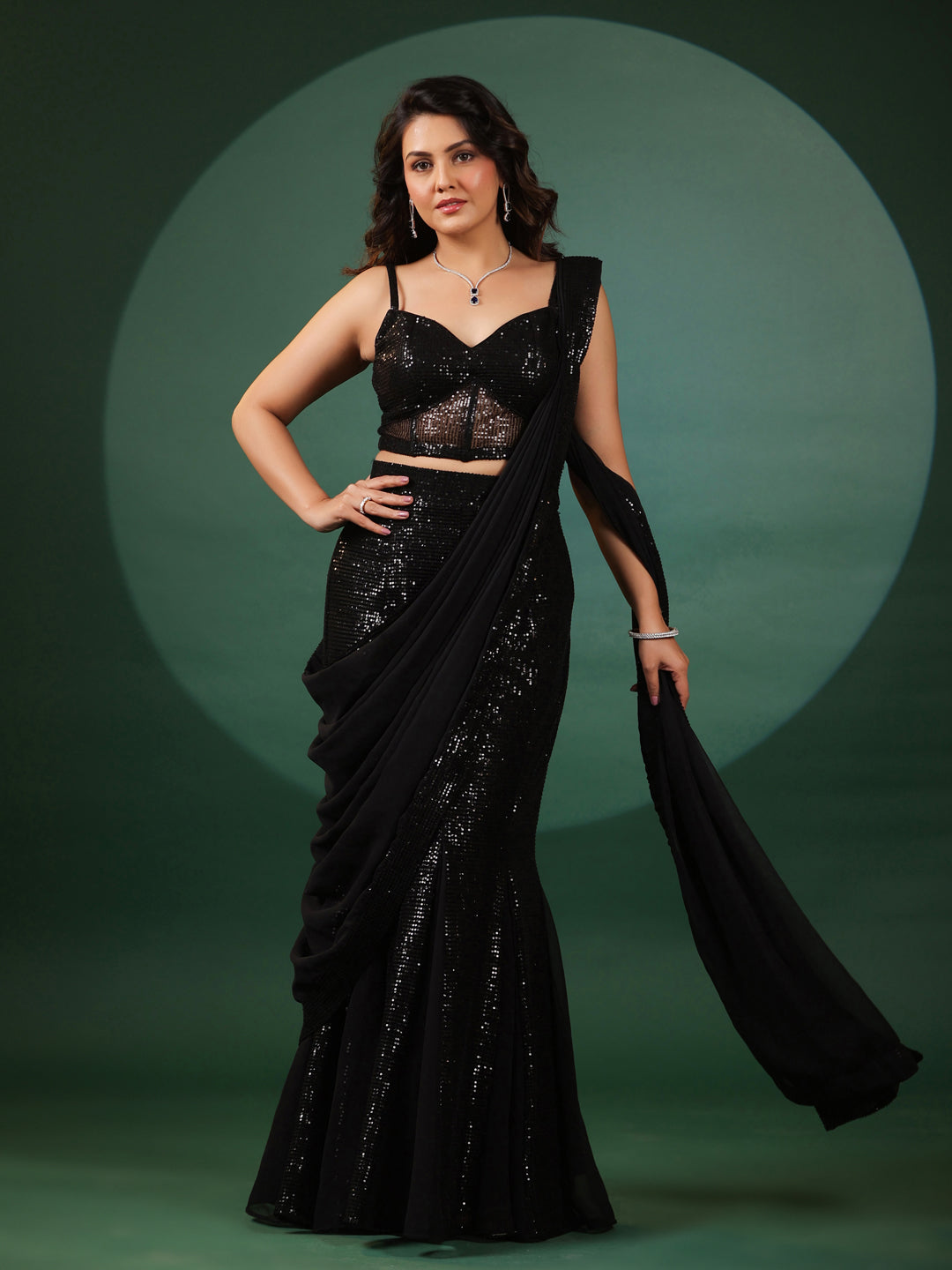 Eclipse Pre Draped Saree with Blouse