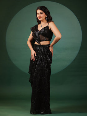 Eclipse Dazzling Pre Draped Saree with Blouse