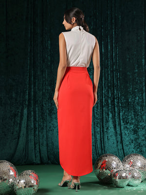 Pearl Vermilion Top & Skirt Set