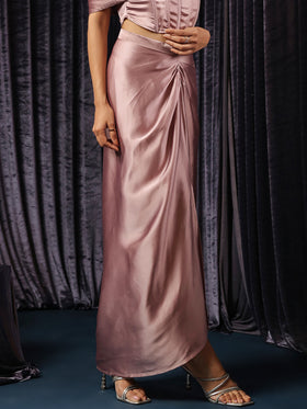 Rose Pink Draped Skirt