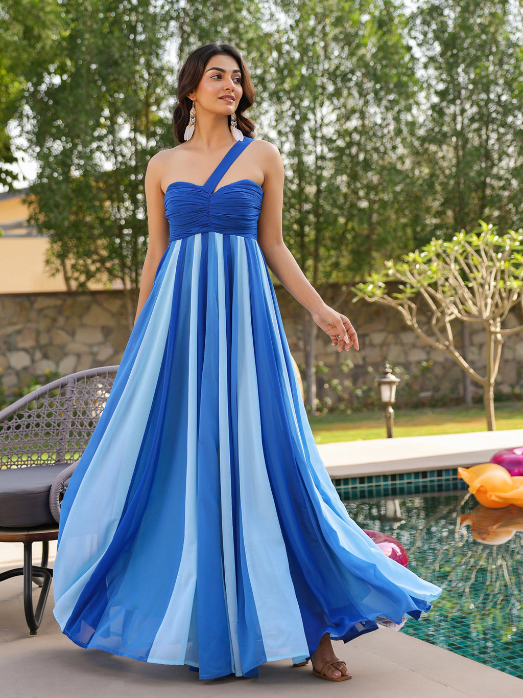 Shades of Blue Maxi Dress