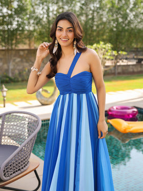 Shades of Blue Maxi Dress