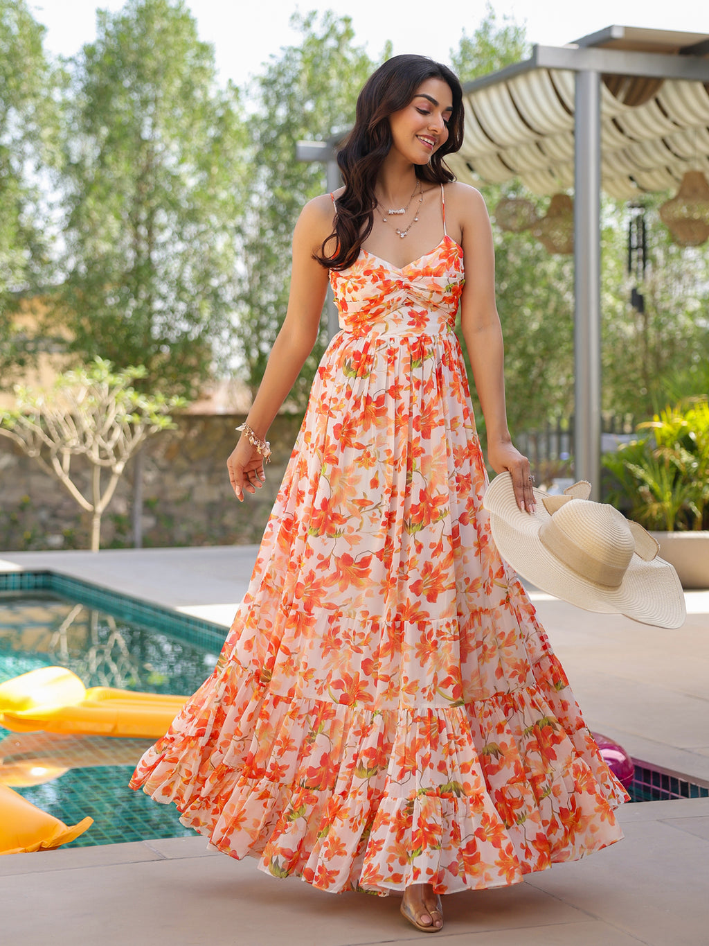 Orange Blossom Long Dress