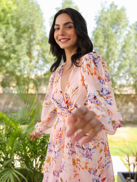 Botanical Bloom Tiered Maxi Dress