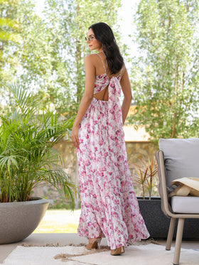 Snow Bloom Long Dress