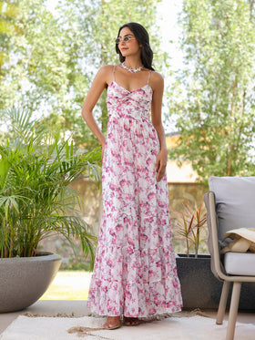 Snow Bloom Long Dress