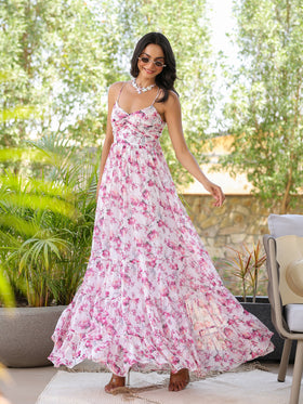 Snow Bloom Long Dress