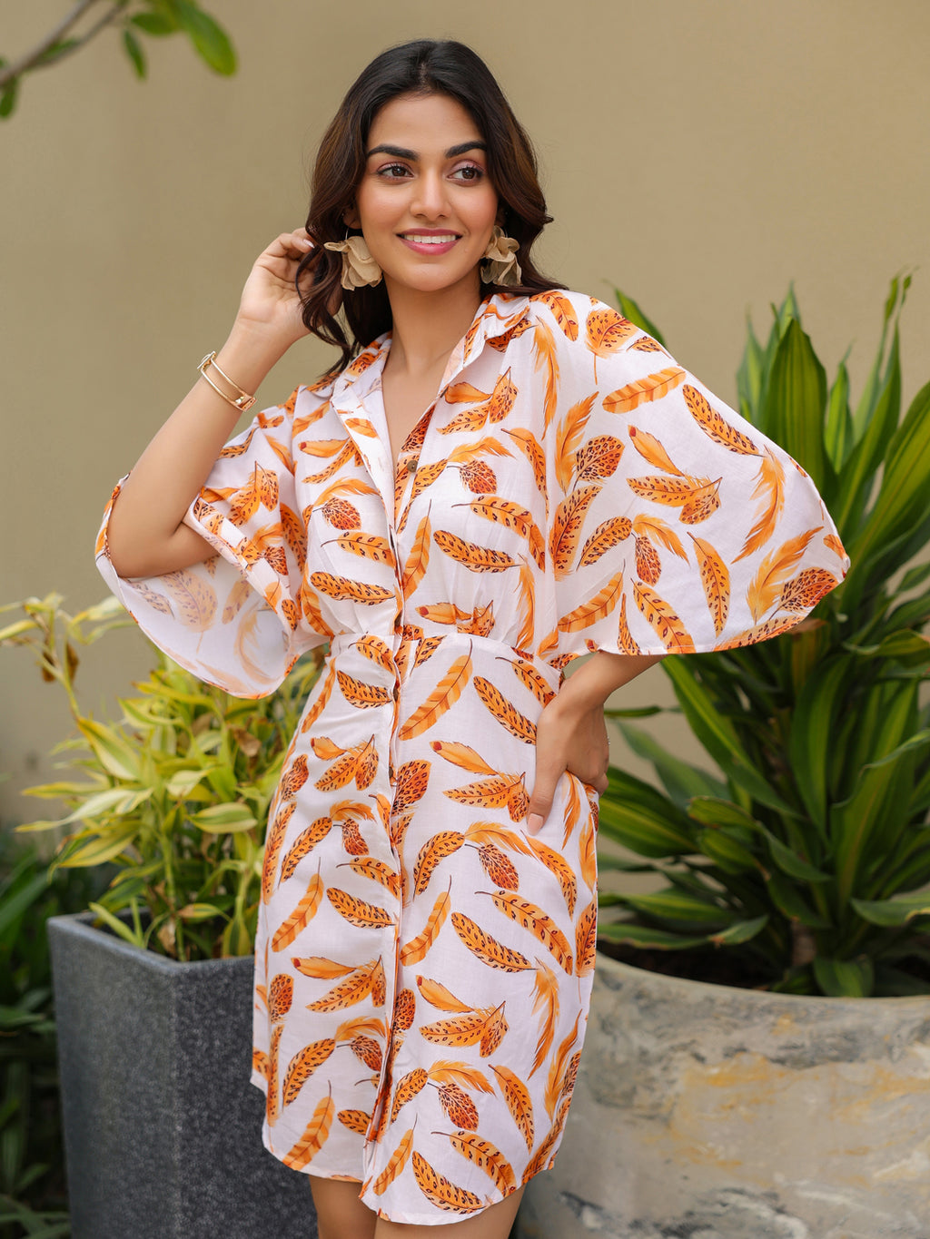 Wild Feather Cinched Shirt Dress