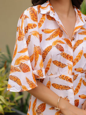 Wild Feather Cinched Shirt Dress