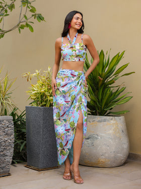 Marine Top and Skirt Set