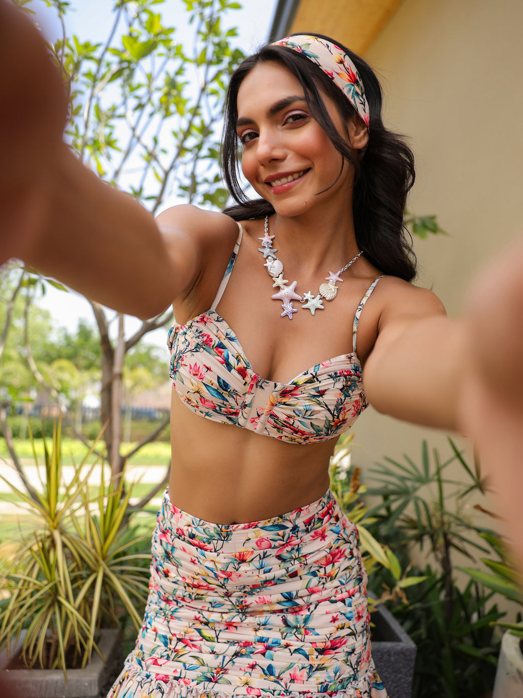 Magnolia Bloom Top & Skirt Set