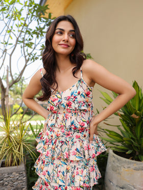 Magnolia Bloom Layered Cami Dress