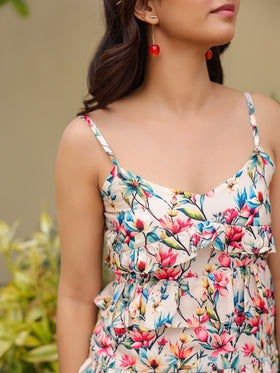 Magnolia Bloom Layered Cami Dress