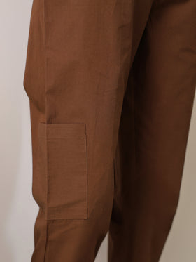 Espresso Brown Shirt & Joggers Set