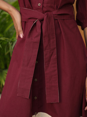 Rasin & Latte Beige Shirt Dress