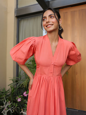 Tangerine Slay Dress